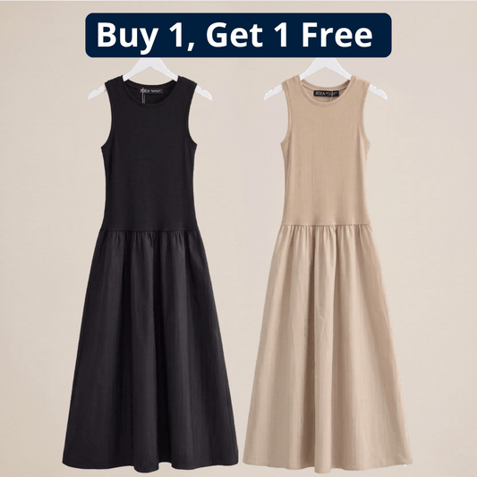 Drop-Waist Midi Dress | Buy 1 Get 1 Free Twin Pack